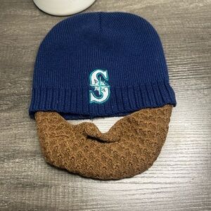 SEATTLE MARINERS SGA BROWN BEARD KNIT HAT BEANIE 2013